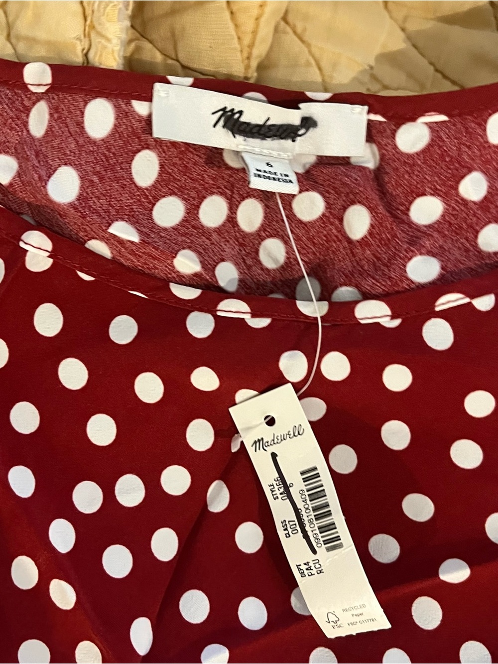 Madewell Boatneck Sleeveless Dress in Red Currant - Picture 8 of 8